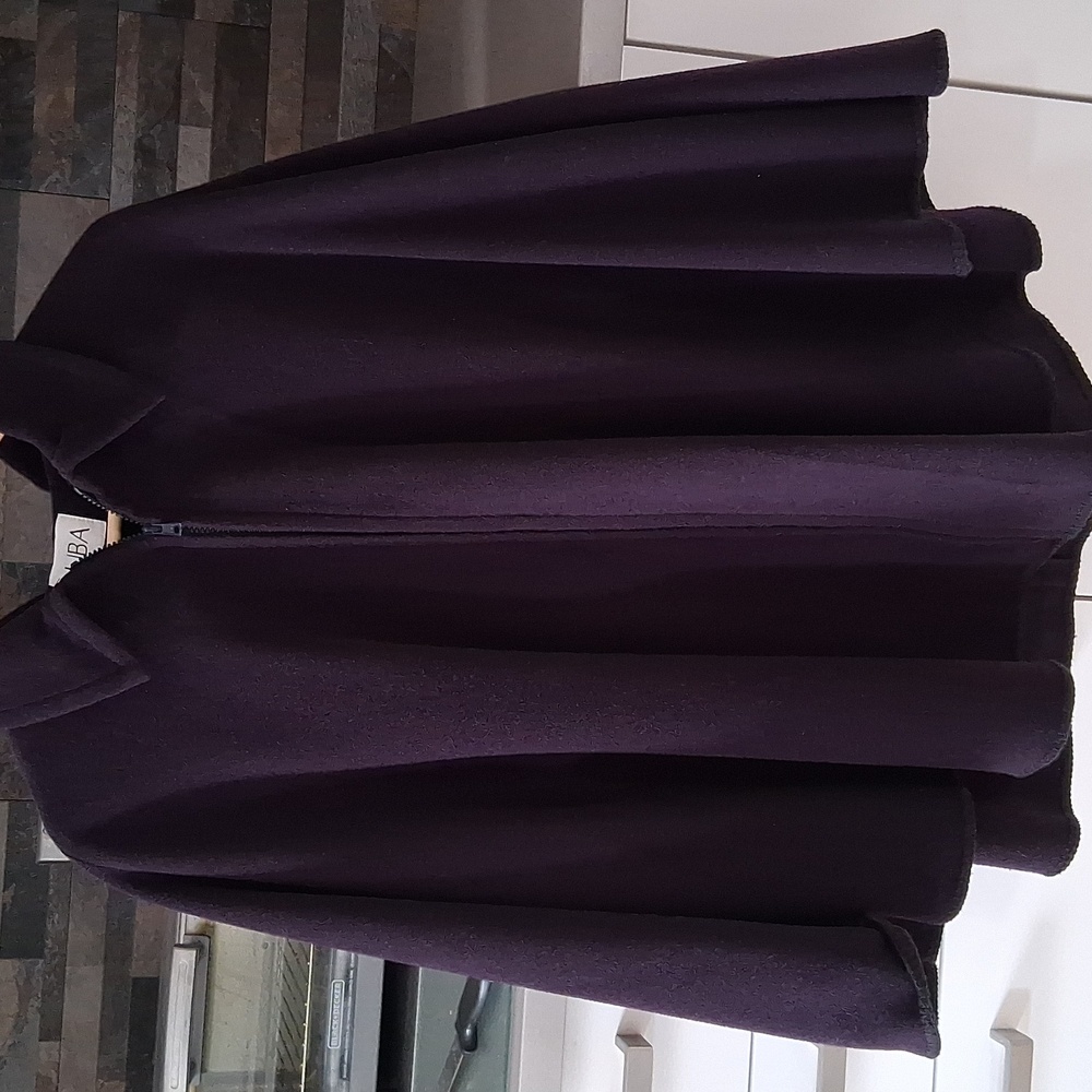 Dark Purple Poncho Shawl Cape